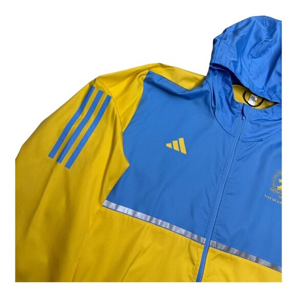 BOSTON MARATHON ADIDAS Lightweight Running Activewear Windbreaker Jacket Mens XL - Picture 4 of 5